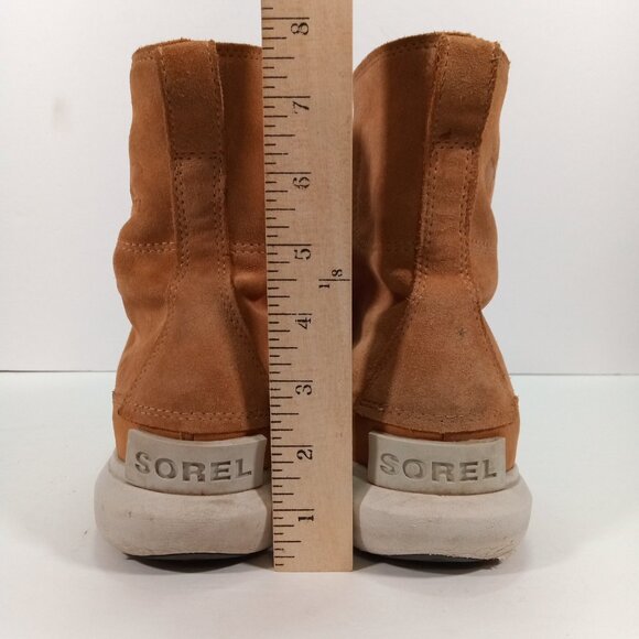SOREL Explorer II Joan Winter Boots Women 11 Suede Leather Tan Gray Ankle - Picture 10 of 15